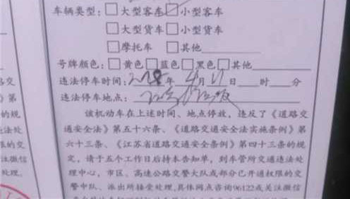 罚单-女司机自带自贴
