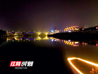文化永州丨灯光·浮桥